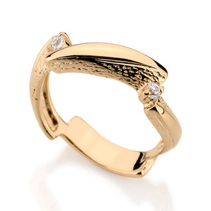 GOLD RING WITH ZIRCONIA