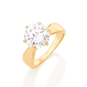 GOLD RING WITH ZIRCONIA