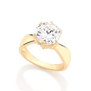 GOLD RING WITH ZIRCONIA