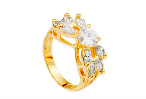 GOLD RING WITH ZIRCONIA