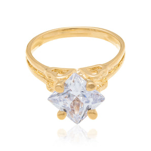 GOLD RING WITH ZIRCONIA