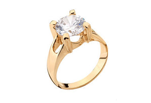 GOLD RING WITH ZIRCONIA