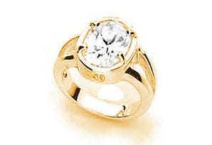 GOLD RING WITH ZIRCONIA