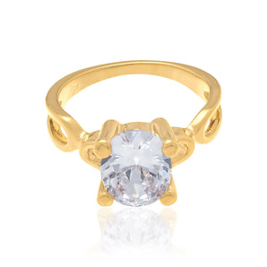 GOLD RING WITH ZIRCONIA