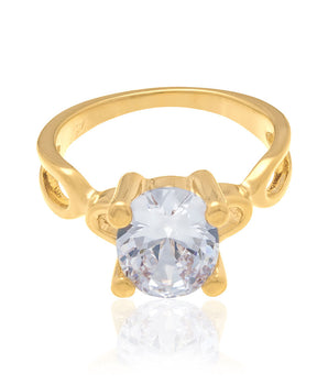 GOLD RING WITH ZIRCONIA