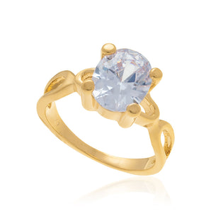 GOLD RING WITH ZIRCONIA