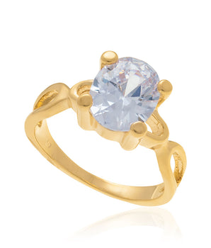 GOLD RING WITH ZIRCONIA