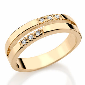 GOLD RING WITH ZIRCONIA