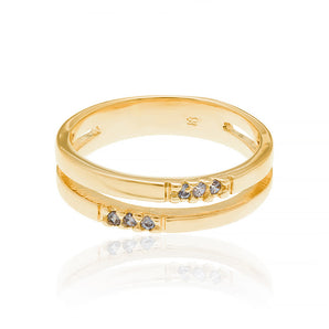 GOLD RING WITH ZIRCONIA