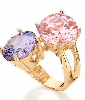 GOLD RING WITH ZIRCONIA
