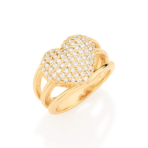 GOLD RING WITH ZIRCONIA