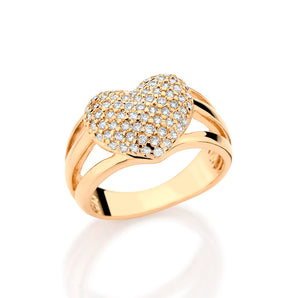 GOLD RING WITH ZIRCONIA