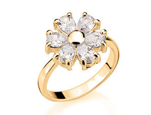 GOLD RING WITH ZIRCONIA