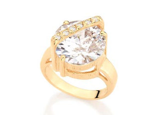 GOLD RING WITH ZIRCONIA