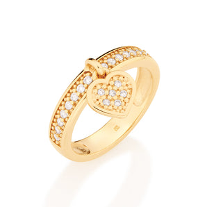 GOLD RING WITH ZIRCONIA