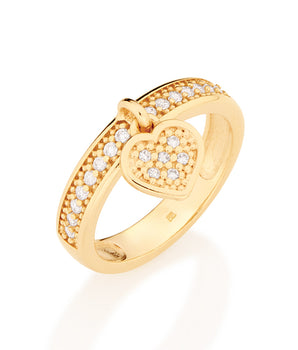 GOLD RING WITH ZIRCONIA