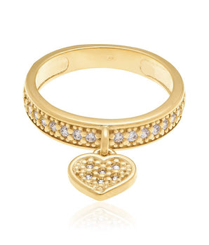 GOLD RING WITH ZIRCONIA