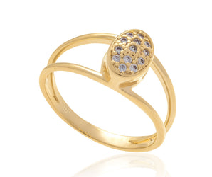 GOLD RING WITH ZIRCONIA