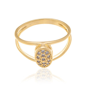 GOLD RING WITH ZIRCONIA
