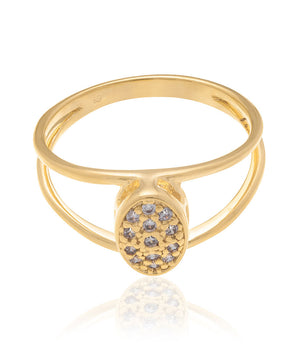 GOLD RING WITH ZIRCONIA