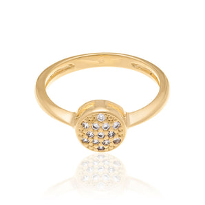 GOLD RING WITH ZIRCONIA