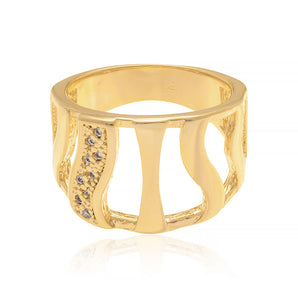 GOLD RING WITH ZIRCONIA