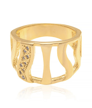 GOLD RING WITH ZIRCONIA