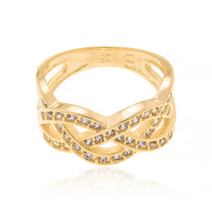 GOLD RING WITH ZIRCONIA