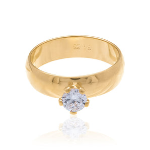 GOLD RING WITH ZIRCONIA