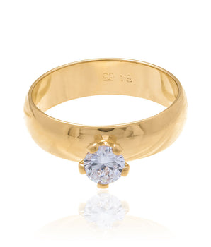 GOLD RING WITH ZIRCONIA