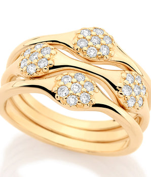 GOLD RING WITH ZIRCONIA