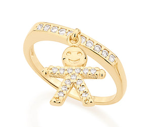 GOLD RING WITH ZIRCONIA