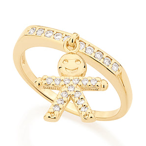 GOLD RING WITH ZIRCONIA