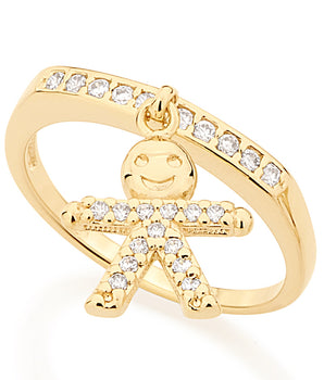 GOLD RING WITH ZIRCONIA