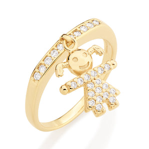 GOLD RING WITH ZIRCONIA