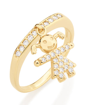 GOLD RING WITH ZIRCONIA