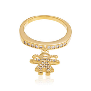 GOLD RING WITH ZIRCONIA