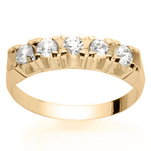 GOLD RING WITH ZIRCONIA
