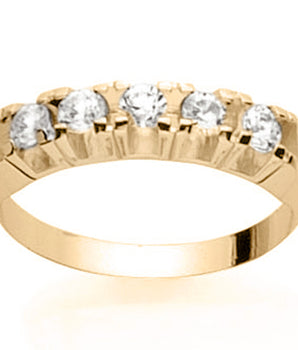 GOLD RING WITH ZIRCONIA