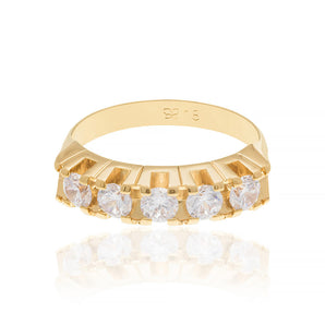 GOLD RING WITH ZIRCONIA