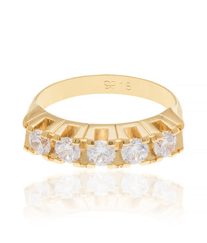 GOLD RING WITH ZIRCONIA