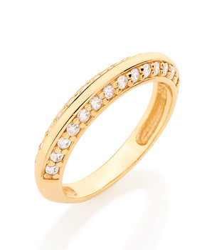 GOLD RING WITH ZIRCONIA