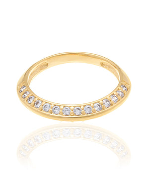 GOLD RING WITH ZIRCONIA