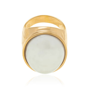 GOLD RING WITH PEARL