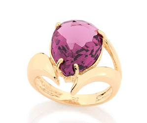 GOLD RING WITH CRYSTAL