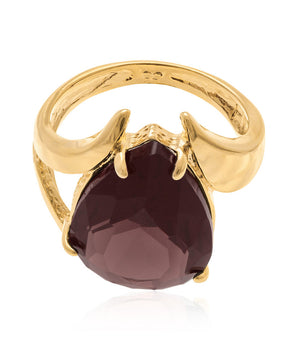 GOLD RING WITH CRYSTAL