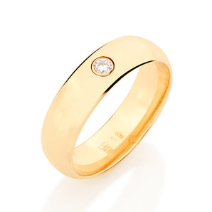 GOLD RING WITH ZIRCONIA