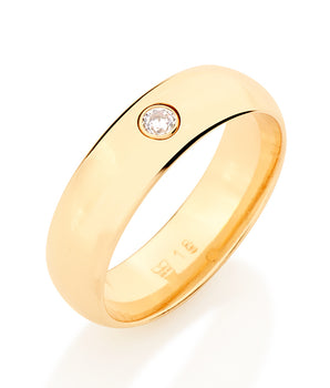 GOLD RING WITH ZIRCONIA