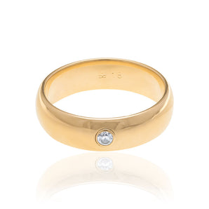 GOLD RING WITH ZIRCONIA
