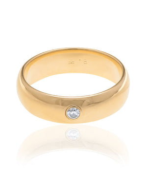 GOLD RING WITH ZIRCONIA